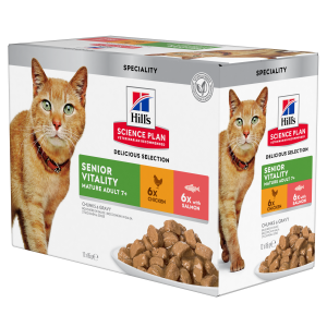 Science Plan - Feline Senior Vitality 7+ Multipack (Huhn & Fisch) Beutel