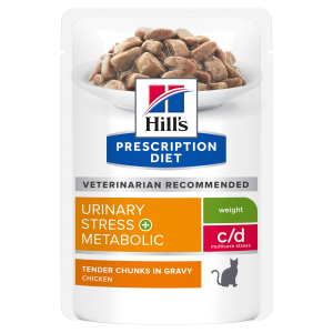 Prescription Diet - Feline c/d Multicare Stress Urinary Care + Metabolic Huhn Beutel