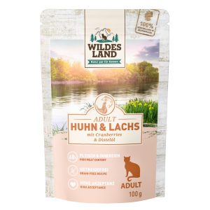 Wildes Land - Feline Adult Huhn & Lachs mit Cranberries Beutel