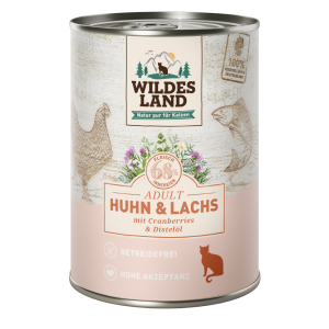 Wildes Land - Feline Adult Huhn & Lachs mit Cranberries Dose