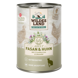 Wildes Land - Feline Adult Fasan & Huhn mit Cranberries Dose