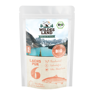 Wildes Land - Feline Adult Bio PUR Lachs mit Lachsöl Beutel