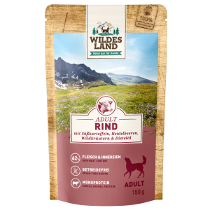 Wildes Land - Canine Adult Rind mit Süsskartoffeln Beutel