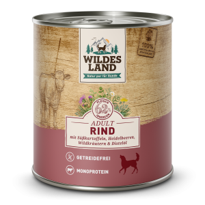 Wildes Land - Canine Adult Rind mit Süsskartoffeln Dose