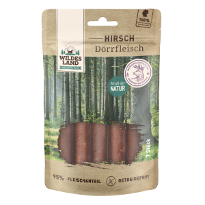 Wildes Land - Canine Snack Dörrfleisch Hirsch
