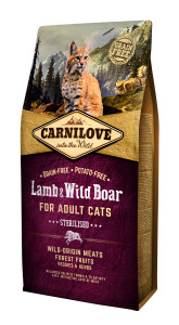 Carnilove Cat Adult Sterilised Lamm & Wildschwein