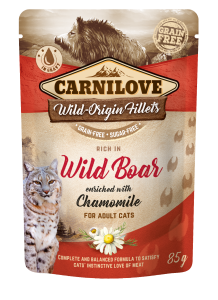 Carnilove Cat Adult Wildschwein mit Kamille Beutel