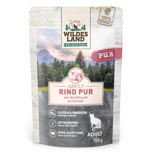 Wildes Land - Feline Adult PUR Rind mit Distelöl Beutel