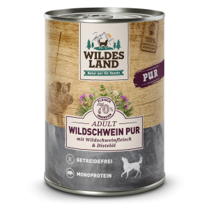 Wildes Land - Canine Adult PUR Wildschwein mit Distelöl Dose