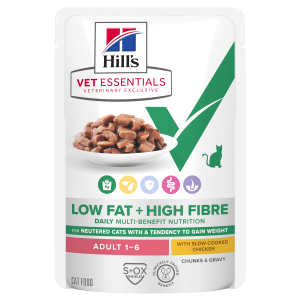 Vet Essentials - Multi-Benefit + Low Fat + High Fibre - Feline Adult Huhn Beutel