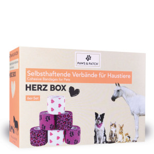 Selbsthaftende Verbände HERZ BOX 6er-Set