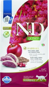 Farmina - N&D Quinoa Feline Adult Hairball Ente & Apfel