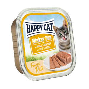 Happy Cat - Minkas Duo Adult Rind & Kaninchen Schalen