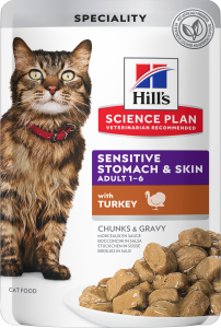 Science Plan - Feline Adult Senstitive Stomach & Skin Truthahn