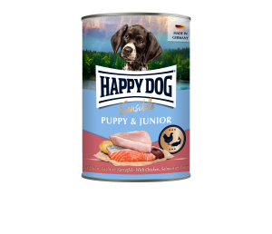 Happy Dog - Sensible Puppy Huhn, Lachs & Kartoffel Boîtes