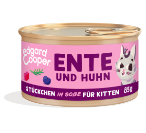 Edgard & Cooper - Feline Kitten Ente + Huhn mit Blaubeeren Dosen
