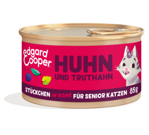 Edgard & Cooper - Feline Senior Truthahn + Huhn mit Blaubeeren Dosen