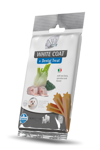 Famina - N&D White Canine Dental Treat bar, spiruline et fenouil Medium & Maxi