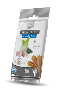 Famina - N&D White Canine Dental Treat bar, spiruline et fenouil Mini