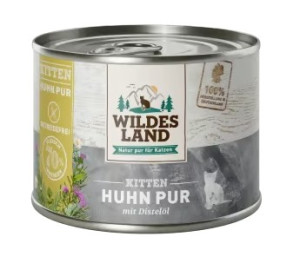 Wildes Land - Kitten Huhn PUR mit Distel&ouml;l Dose