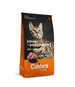 Calibra Expert+ - Feline Adult Indoor + Gastro support Boeuf und Lamm