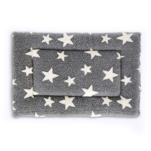 Petlife - Fleece Crate Mat grau mit Sternen