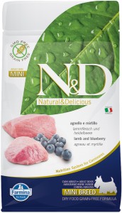 Farmina - N&D Prime Canine Adult Mini Grain Free Lamm & Heidelbeere
