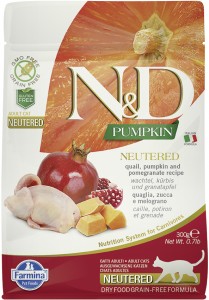Farmina - N&D Pumpkin Feline Adult Neutered Wachtel & Granatapfel