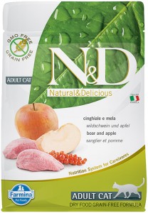 Farmina - N&D Prime Feline Adult Grain Free Wildschwein & Apfel