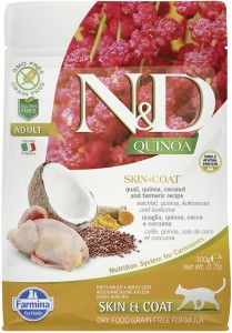 Farmina - N&D Quinoa Feline Adult Skin&Coat Wachtel & Kokosnuss