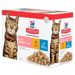 Science Plan - Feline Adult Light Multipack (Huhn & Fisch) Beutel