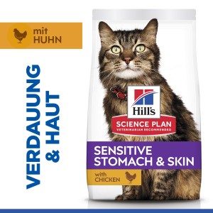 Science Plan - Feline Adult Sensitive Stomach & Skin Huhn