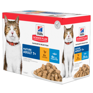 Science Plan - Feline Mature Adult 7+ Multipack (Huhn & Fisch) Beutel