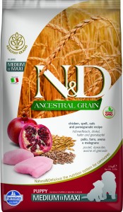 Farmina - N&D Ancestral Grain Puppy Medium/Maxi Huhn & Granatapfel